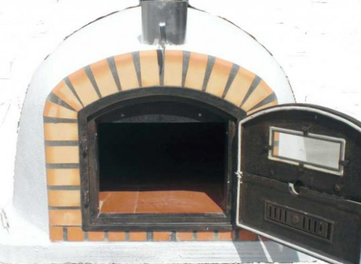 Steinbackofen Pizzaofen, Lisboa AL100 inkl. Kaminrohr und Regenhut