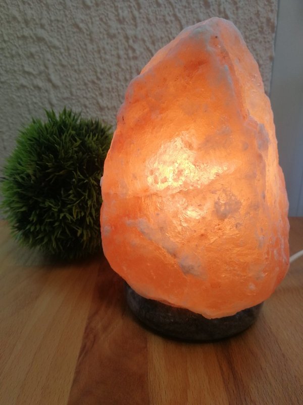 Salzlampe Rock mit Marmorsockel